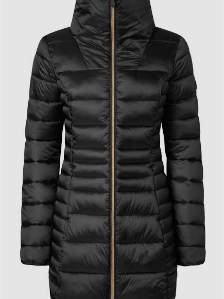 Save The Duck Caroline Longline Satin Puffer Jacket - Size 3 / Us Large